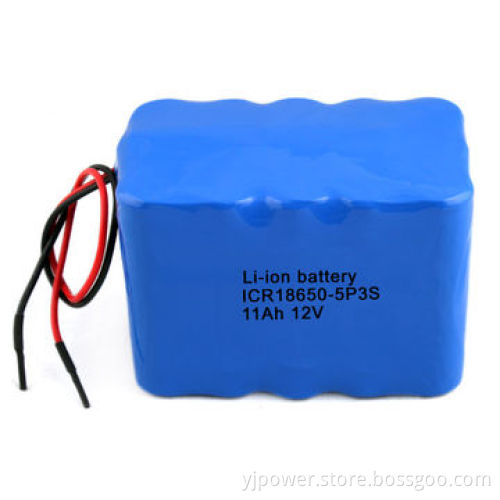 High Capacity 11Ah/12V Rechargeable Li-ion Battery Pack